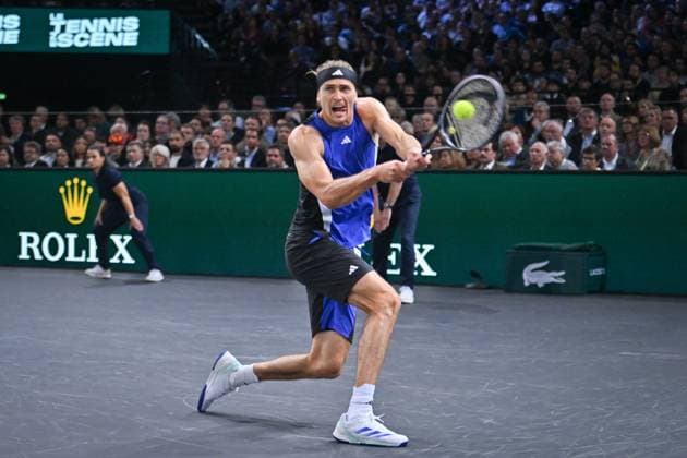 Final Of The Rolex Paris Masters German tennis player, Alexander Zverev, wins the final of the Rolex Paris Masters 2024 against Ugo Humbert, french tennis player on November 3, 2024. Photo by Tomas Stevens ABACAPRESS.COM Paris France  Copyright: xStevensxTomas ABACAx