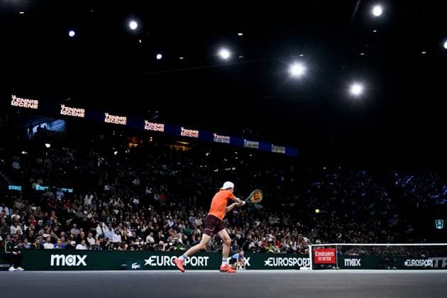 Final Of The Rolex Paris Masters French tennis player, Ugo Humbert, loses the final of the Rolex Paris Masters 2024 against Alexander Zverev on November 3, 2024. Photo by Tomas Stevens ABACAPRESS.COM Paris France  Copyright: xStevensxTomas ABACAx