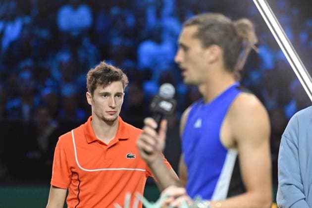 Final Of The Rolex Paris Masters French tennis player, Ugo Humbert, loses the final of the Rolex Paris Masters 2024 against Alexander Zverev on November 3, 2024. Photo by Tomas Stevens ABACAPRESS.COM Paris France  Copyright: xStevensxTomas ABACAx