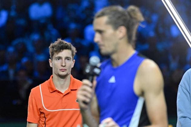 Final Of The Rolex Paris Masters French tennis player, Ugo Humbert, loses the final of the Rolex Paris Masters 2024 against Alexander Zverev on November 3, 2024. Photo by Tomas Stevens ABACAPRESS.COM Paris France  Copyright: xStevensxTomas ABACAx