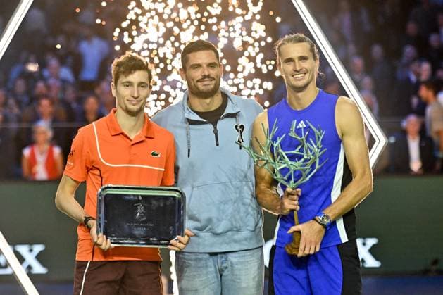 Final Of The Rolex Paris Masters German tennis player, Alexander Zverev, wins the final of the Rolex Paris Masters 2024 against Ugo Humbert, french tennis player on November 3, 2024. Photo by Tomas Stevens ABACAPRESS.COM Paris France  Copyright: xStevensxTomas ABACAx