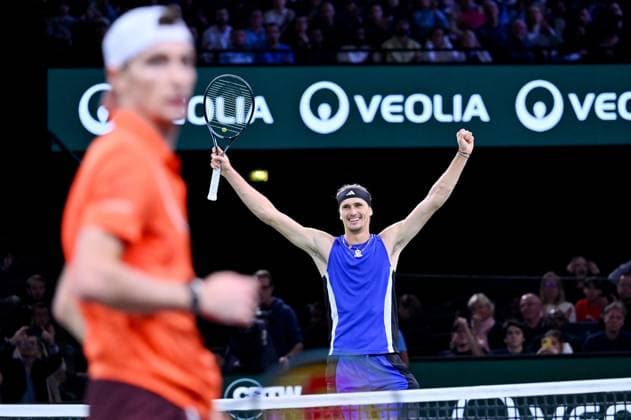 Final Of The Rolex Paris Masters German tennis player, Alexander Zverev, wins the final of the Rolex Paris Masters 2024 against Ugo Humbert, french tennis player on November 3, 2024. Photo by Tomas Stevens ABACAPRESS.COM Paris France  Copyright: xStevensxTomas ABACAx