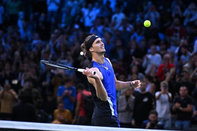 Final Of The Rolex Paris Masters Alexander Zverev (GER) wins his first Rolex Paris Masters defeating Ugo Humbert (FRA) at the 2024 Rolex Paris Masters at the Accor Arena in Paris, France, on November 3, 2024. Photo by Corinne Dubreuil ABACAPRESS.COM Paris France  Copyright: xDubreuilxCorinne ABACAx