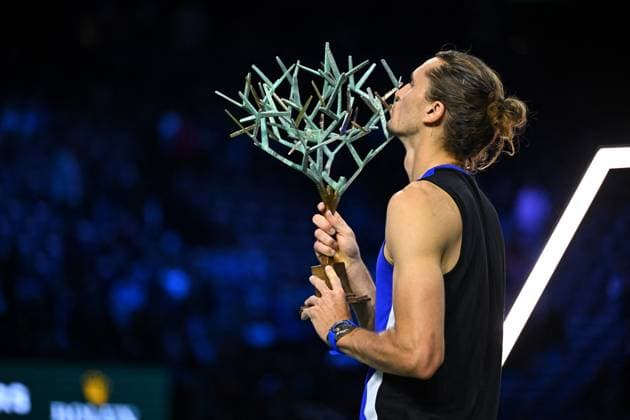 Final Of The Rolex Paris Masters Alexander Zverev (GER) wins his first Rolex Paris Masters defeating Ugo Humbert (FRA) at the 2024 Rolex Paris Masters at the Accor Arena in Paris, France, on November 3, 2024. Photo by Corinne Dubreuil ABACAPRESS.COM Paris France  Copyright: xDubreuilxCorinne ABACAx