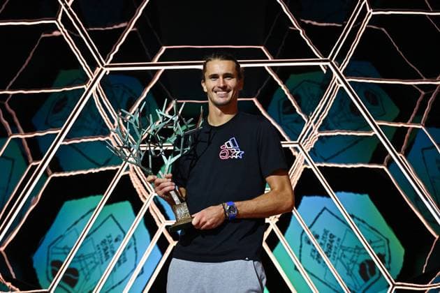 Final Of The Rolex Paris Masters Alexander Zverev (GER) wins his first Rolex Paris Masters defeating Ugo Humbert (FRA) at the 2024 Rolex Paris Masters at the Accor Arena in Paris, France, on November 3, 2024. Photo by Corinne Dubreuil ABACAPRESS.COM Paris France  Copyright: xDubreuilxCorinne ABACAx