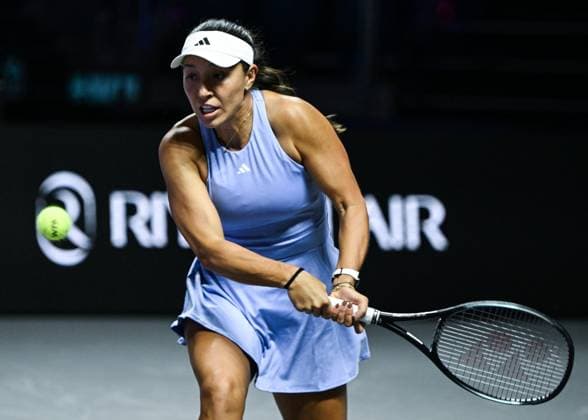 WTA, Tennis Damen Finals 2024 - Day 2 RIYADH, SAUDI ARABIA - NOVEMBER 03: Jessica Pegula of USA during her match against Coco Gauff on day 2 of the 2024 WTA Finals, part of the Hologic WTA Tour, held at King Saud University Indoor Arena on November 03, 2024, in Riyadh, Saudi Arabia. Riyadh Saudi Arabia  Copyright: xArturxWidakx originalFilename:widak-wtafinal241103_npre8.jpg