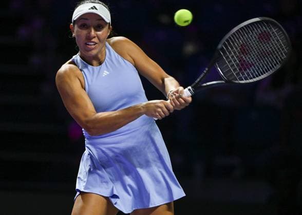 WTA, Tennis Damen Finals 2024 - Day 2 RIYADH, SAUDI ARABIA - NOVEMBER 03: Jessica Pegula of USA during her match against Coco Gauff on day 2 of the 2024 WTA Finals, part of the Hologic WTA Tour, held at King Saud University Indoor Arena on November 03, 2024, in Riyadh, Saudi Arabia. Riyadh Saudi Arabia  Copyright: xArturxWidakx originalFilename:widak-wtafinal241103_npRSF.jpg