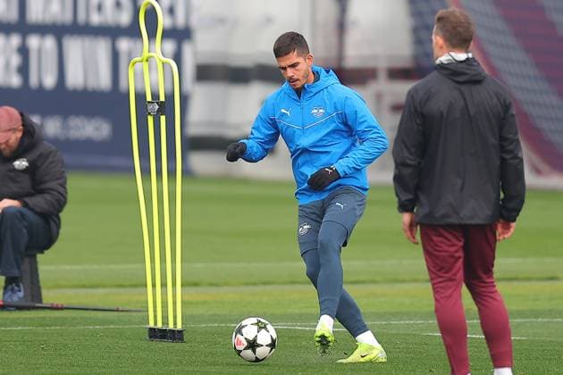 RB Leipzig Training 1 Bundesliga Leipzig, 04 11 2024, Training center at Cottaweg, Season 2024 2025, Football, Men, 1 Bundesliga , RB Leipzig Training , In the picture Andre Silva ,