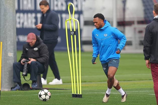 RB Leipzig Training 1 Bundesliga Leipzig, 04 11 2024, Training center at Cottaweg, Season 2024 2025, Football, Men, 1 Bundesliga , RB Leipzig Training , In the picture Lois Openda ,
