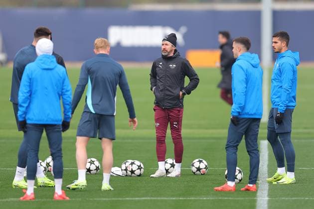 RB Leipzig Training 1 Bundesliga Leipzig, 04 11 2024, Training center at Cottaweg, Season 2024 2025, Football, Men, 1 Bundesliga , RB Leipzig Training , In the picture Co Trainer Marco Kurth ,