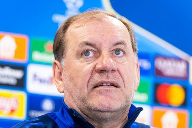 SLOVAN BRATISLAVA - GNK DINAMO ZAGREB press conference, PK, Pressekonferenz Head coach of Slovan Vladimir Weiss sr during the press conference ahead of league phase of UEFA Champions League football match between SK Slovan Bratislava and GNK Dinamo Zagreb. Bratislava, Slovakia, November 04, 2024. PUBLICATION NOT IN SLOVAKIA Copyright: xx slovan_dinamo_pressconference009