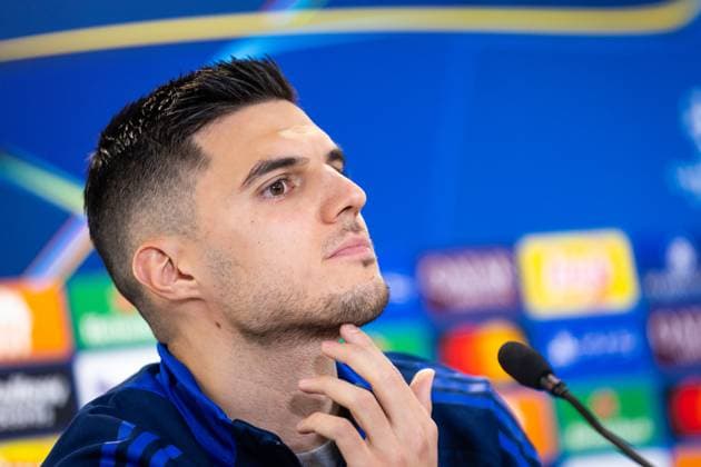 SLOVAN BRATISLAVA - GNK DINAMO ZAGREB press conference, PK, Pressekonferenz Player of Slovan Marko Tolic during the press conference ahead of league phase of UEFA Champions League football match between SK Slovan Bratislava and GNK Dinamo Zagreb. Bratislava, Slovakia, November 04, 2024. PUBLICATION NOT IN SLOVAKIA Copyright: xx slovan_dinamo_pressconference013