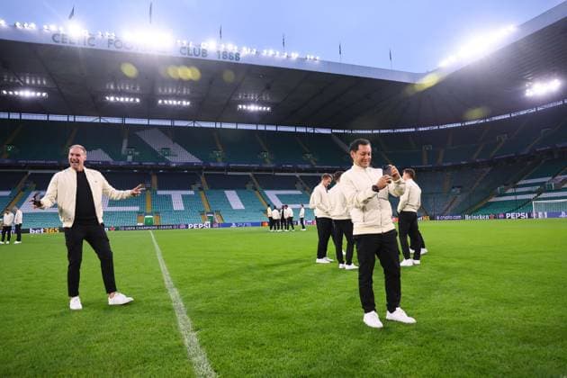 Celtic Glasgow RB Leipzig Matchday 1 Glasgow, 04 11 2024, Celtic Park, Football, UEFA Champions League, Matchday 4 , Celtic Glasgow vs RB Leipzig, Matchday 1 , In picture Pitchwalk , Only editorial use Photo for editorial use only , UEFA regulations prohibit any use of photographs as image sequences and or quasi video ,