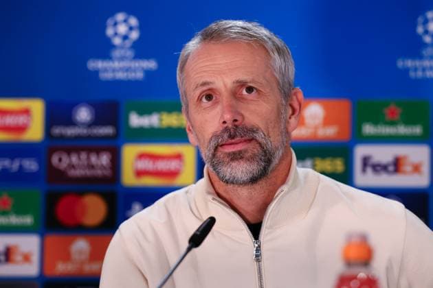 Celtic Glasgow RB Leipzig Matchday 1 Glasgow, 04 11 2024, Celtic Park, Football, UEFA Champions League, Matchday 4 , Celtic Glasgow vs RB Leipzig, Matchday 1 , In the picture Coach Marco Rose, RB Leipzig , Only editorial use Photo for editorial use only , UEFA regulations prohibit any use of photographs as image sequences and or quasi video ,