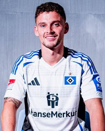 Moritz Heyer Hamburger SV portrait appointment season 2024 2025, Men, 2 BL, HSV, Hamburg,