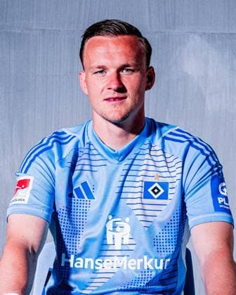 Tom Mickel Hamburger SV portrait appointment season 2024 2025, men, 2 BL, HSV, Hamburg,