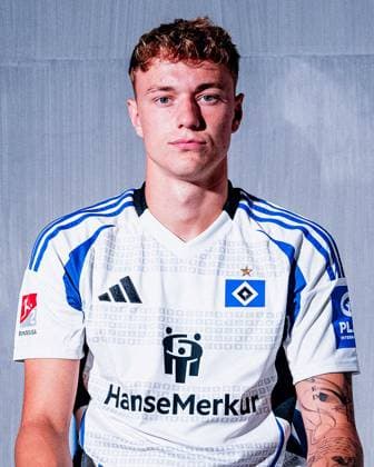 Adam Karabec Hamburger SV portrait appointment season 2024 2025, Men, 2 BL, HSV, Hamburg,