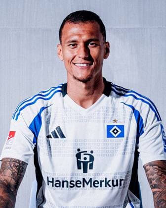 Davie Selke Hamburger SV portrait appointment season 2024 2025, Men, 2 BL, HSV, Hamburg,