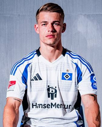 Miro Muheim Hamburger SV portrait appointment season 2024 2025, Men, 2 BL, HSV, Hamburg,