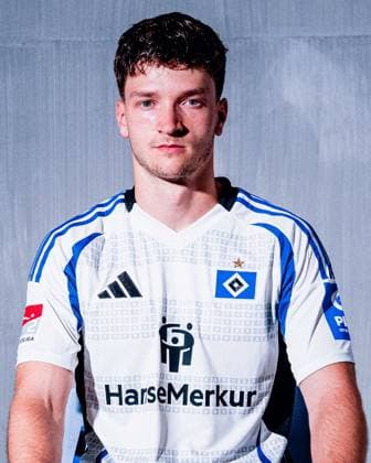 Noah Katterbach Hamburger SV portrait appointment season 2024 2025, Men, 2 BL, HSV, Hamburg,