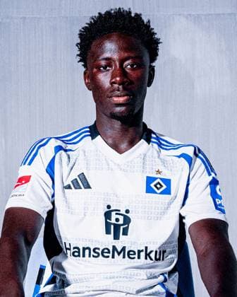 Omar Sillah Hamburger SV portrait appointment season 2024 2025, Men, 2 BL, HSV, Hamburg,
