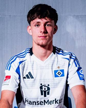Otto Stange Hamburger SV portrait appointment season 2024 2025, Men, 2 BL, HSV, Hamburg,