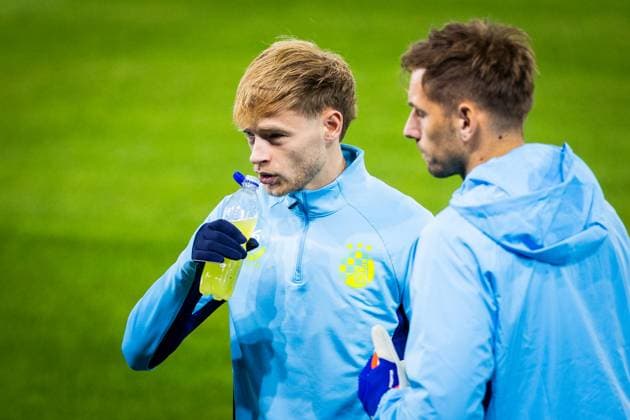 SLOVAN BRATISLAVA - GNK DINAMO ZAGREB Player of Dinamo Zagreb Maxime Bernauer during team practice ahead of league phase of UEFA Champions League football match between SK Slovan Bratislava and GNK Dinamo Zagreb. Bratislava, Slovakia, November 04, 2024. PUBLICATION NOT IN SLOVAKIA Copyright: xx 080A6931