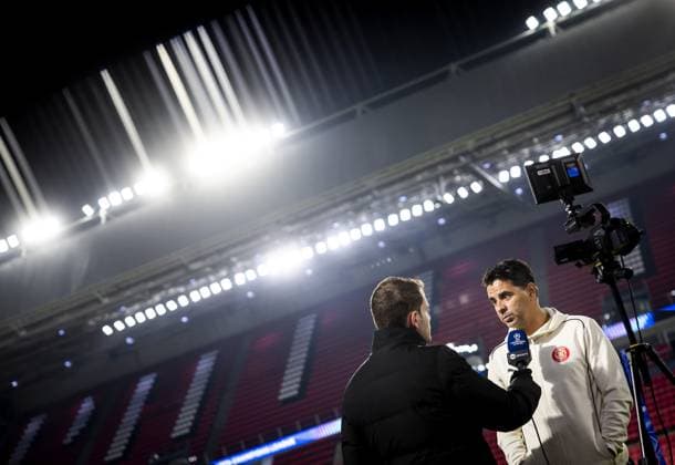 EINDHOVEN - Coach Michel Sanchez of Girona FC during the walk around at Philips Stadium prior to the Champions League match between PSV and Girona FC. ANP KOEN VAN WEEL xVIxANPxSportx xxANPxIVx 512692331 originalFilename: 512692331.jpg