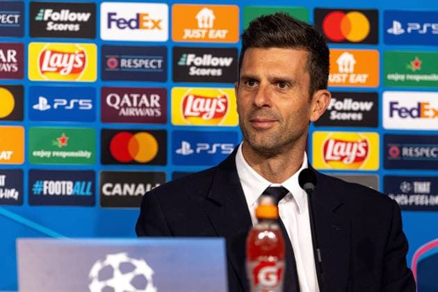 CHAMPIONS LEAGUE - LOSC - TURIN PHOTOPQR VOIX DU NORD PASCAL BONNIERE ; 04 11 2024 ; VILLENEUVE D ASCQ 04.11.2024 conference de presse de la champions league , avant le match entre le LOSC et la Juventus de Turin, Thaigo Motta . . PHOTO PASCAL BONNIERE LA VOIX DU NORD press conference, PK, Pressekonferenz on the eve of their UEFA Champions League football match against LOSC and Juventus de Turin France November 4, 2024 France  Copyright: xPHOTOPQR VOIXxDUxNORD MAXPPPxPASCALxBONNIEREx 20241104VDN8170 20241104VDN8170