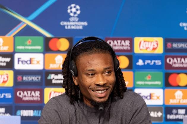 CHAMPIONS LEAGUE - LOSC - TURIN PHOTOPQR VOIX DU NORD PASCAL BONNIERE ; 04 11 2024 ; VILLENEUVE D ASCQ 04.11.2024 conference de presse de la champions league , avant le match entre le LOSC et la Juventus de Turin, KHEPHREN THURAM . PHOTO PASCAL BONNIERE LA VOIX DU NORD press conference, PK, Pressekonferenz on the eve of their UEFA Champions League football match against LOSC and Juventus de Turin France November 4, 2024 France  Copyright: xPHOTOPQR VOIXxDUxNORD MAXPPPxPASCALxBONNIEREx 20241104VDN8177 20241104VDN8177