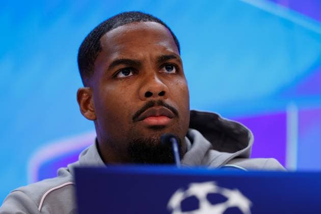 November 4, 2024, Madrid, Madrid, SPAIN: Mike Maignan of AC Milan attends his press conference, PK, Pressekonferenz ahead of the UEFA Champions League, football match against Real Madrid, at Santiago Bernabeu stadium on November 4, 2024, in Madrid, Spain. Madrid SPAIN - ZUMAa181 20241104_zaa_a181_117 Copyright: xDennisxAgyemanx