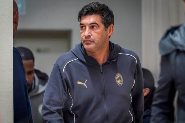 Champions League 2024 25 League Phase MD4: AC Milan Training Session and press conference, PK, Pressekonferenz Paulo Fonseca, head coach of AC Milan, seen arriving at the press conference during the UEFA Champions League 2024 25 League Phase MD4 training and press conference at Estadio Santiago Bernabeu on November 4, 2024 in Madrid, Spain. Madrid Estadio Santiago Bernabeu Madrid Spain Copyright: xAlbertoxGardinx AGardin_20241104_Football_Champions_Milan_PC_036