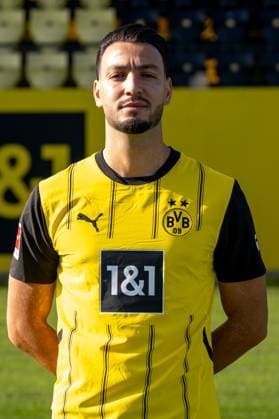 Borussia Dortmund; 1. BL, Porträttermin 2024 2025 Ramy Bensebaini; Borussia Dortmund; 1. BL, Porträttermin 2024 2025 Foto: Borussia Dortmund Hendrik Deckers via Revierfoto Borussia Dortmund; 1. BL, Porträttermin 2024 2025