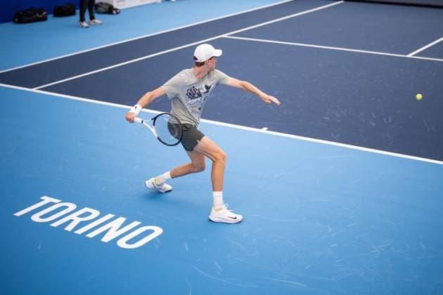 Jannik Sinner trains at the Sporting, where training courts are set up in Turin, Italy, where the ATP, Tennis Herren Finals will begin on Sunday, Nov. 10 - News - Sunday, November 1, 2024.  Copyright: xMarcoxAlpozzi LaPressex