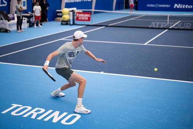 Jannik Sinner trains at the Sporting, where training courts are set up in Turin, Italy, where the ATP, Tennis Herren Finals will begin on Sunday, Nov. 10 - News - Sunday, November 1, 2024.  Copyright: xMarcoxAlpozzi LaPressex