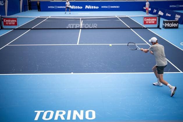 Jannik Sinner trains at the Sporting, where training courts are set up in Turin, Italy, where the ATP, Tennis Herren Finals will begin on Sunday, Nov. 10 - News - Sunday, November 1, 2024.  Copyright: xMarcoxAlpozzi LaPressex