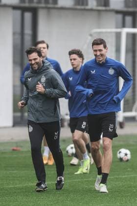Club s Hans Vanaken pictured during a training session of Belgian soccer team Club Brugge KV, Tuesday 05 November 2024 in Knokke-Heist. The team is preparing for tomorrow s game against English Aston Villa F.C., on day 4 of the UEFA Champions League league phase. BRUNOxFAHY  x104621317x