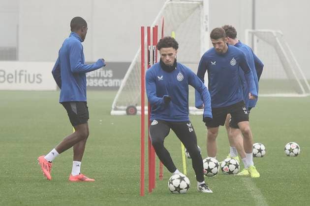Football, CL, FC Bruges training