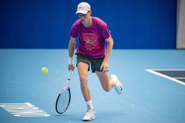 Jannik Sinner trains at the Sporting, where training courts are set up in Turin, Italy, where the ATP, Tennis Herren Finals will begin on Sunday, Nov. 10 - News - Sunday, November 1, 2024.  Copyright: xMarcoxAlpozzi LaPressex