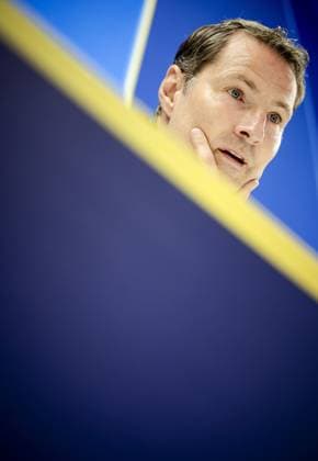 ROTTERDAM - Feyenoord coach Brian Priske of Feyenoord during a press conference, PK, Pressekonferenz at De Kuip prior to the Champions League match against FC Red Bull Salzburg. ANP ROBIN VAN LONKHUIJSEN xVIxANPxSportx xxANPxIVx 512749530 originalFilename: 512749530.jpg