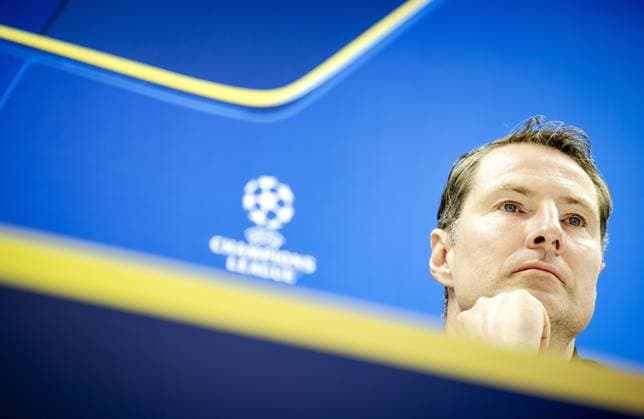 ROTTERDAM - Feyenoord coach Brian Priske of Feyenoord during a press conference, PK, Pressekonferenz at De Kuip prior to the Champions League match against FC Red Bull Salzburg. ANP ROBIN VAN LONKHUIJSEN xVIxANPxSportx xxANPxIVx 512749694 originalFilename: 512749694.jpg