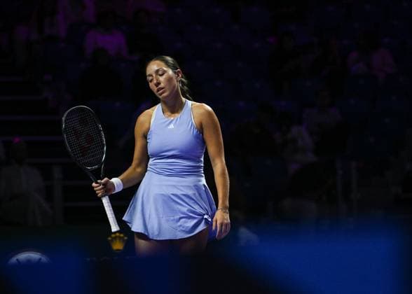 WTA, Tennis Damen Finals 2024 - Day 4 RIYADH, SAUDI ARABIA - NOVEMBER 05: Jessica Pegula of USA during her match against Barbora Krejcikova of Czech Republic, on day 4 of the 2024 WTA Finals, part of the Hologic WTA Tour, held at King Saud University Indoor Arena on November 05, 2024, in Riyadh, Saudi Arabia. Riyadh Saudi Arabia  Copyright: xArturxWidakx originalFilename:widak-wtafinal241105_npOkw.jpg