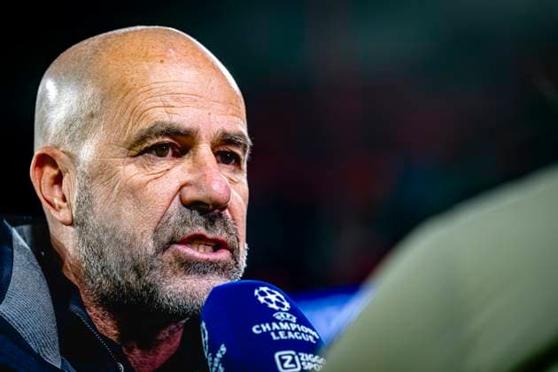 PSV Eindhoven trainer Peter Bosz, during the match PSV Girona at the Philips stadium for the UEFA Champions League League phase Matchday 4 season 2024 2025 in EINDHOVEN, Netherlands on 5 november 2024, photo by Marcel van Dorst EYE4images DeFodi Images not used in POL SRB CRO FRA GBR NED ITA USA Defodi 746 198050 Defodi-746 not used in POL SRB CRO FRA GBR NED ITA USA
