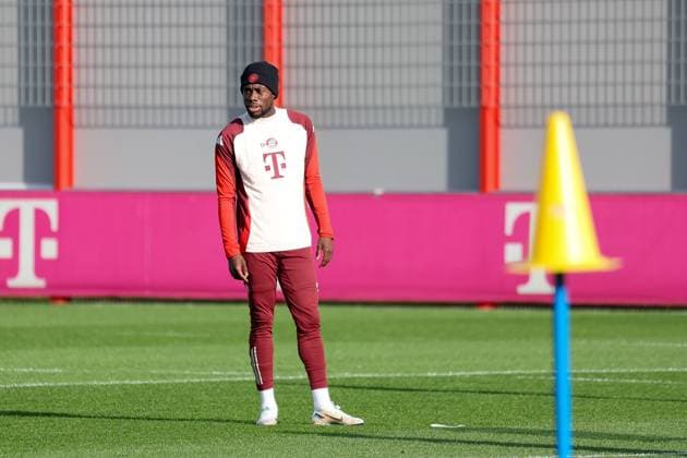 Alphonso Davies FC Bayern Muenchen, 19 at training on the pitch, Ger, Final training, FC Bayern Muenchen, Football, UEFA Champions League, Matchday 4, 2024 2025 season, 05 11 2024, Ger, Final training, FC Bayern Muenchen, Football, UEFA Champions League, Matchday 4, 2024 2025 season, 05 11 2024 Muenchen Copyright: xEibner-Pressefoto JennixMaulx EP_JML