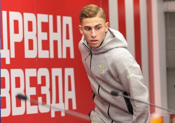 Crvena Zvezda vs Barcelona, UEFA Champions League Fermin Lopez of FC Barcelona, Barca during the press conference, PK, Pressekonferenz of FC Barcelona ahead the match against FK Crvena Zvezda in UEFA Champions League, 5. November 2024. (credit image & photo: Pedja Milosavljevic STARSPORT) Belgrade Serbia Copyright: xPedjaxMilosavljevic STARSPORTx x