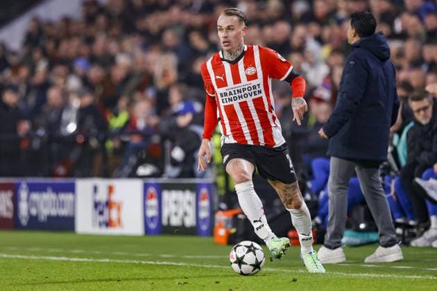 EINDHOVEN, 05-11-2024, Philips stadium. Dutch football. Champions League, season 2024 2025. PSV player Rick Karsdorp PSV - Girona  x26675967x Copyright: