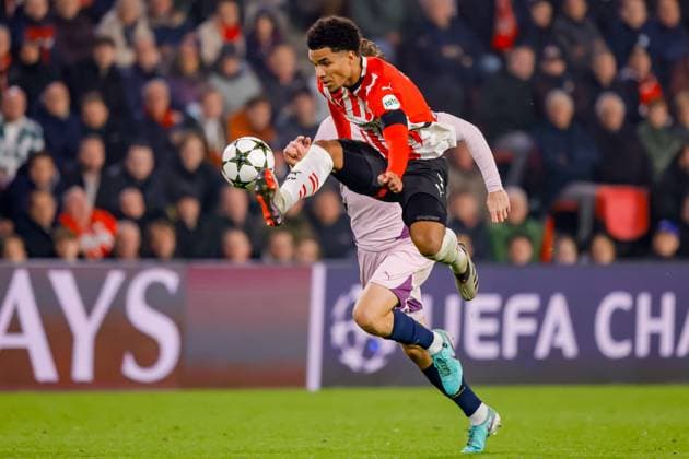 EINDHOVEN, 05-11-2024, Philips stadium. Dutch football. Champions League, season 2024 2025. Player PSV Malik Tillman PSV - Girona  x26676211x Copyright:
