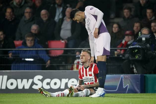 EINDHOVEN - Noa Lang of PSV Eindhoven during the UEFA Champions league match between PSV Eindhoven and Girona FC at Phillips Stadium on Nov. 5, 2024 in Eindhoven, Netherlands. ANP Hollandse Hoogte BART STOUTJESDIJK UEFA Champions League 2024 25 League Phase MD4 2024 25 xVIxANPxSportx xBartxStoutjesdijkxIVx 512763394 originalFilename: 512763394.jpg