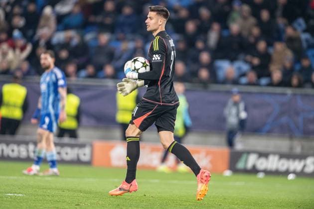 Dominik Takac during UEFA Champions league match, SK Slovan Bratislava - GNK Dinamo Zagreb , 05. november 2024, Tehelne pole Stadium, Bratislava, Slovakia Copyright: xMICHALxFAJT,ZOSPORTU.SKx DSC_4676