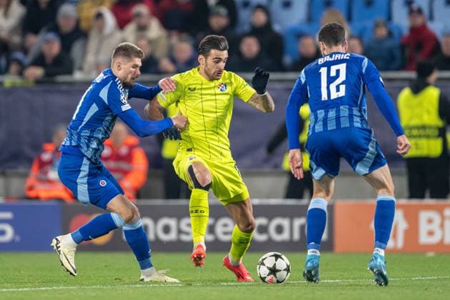 Sandro Kulenovic during UEFA Champions league match, SK Slovan Bratislava - GNK Dinamo Zagreb , 05. november 2024, Tehelne pole Stadium, Bratislava, Slovakia Copyright: xMICHALxFAJT,ZOSPORTU.SKx DSC_4837